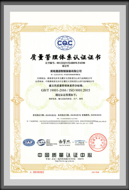 Cina Hunan Mandao Intelligent Equipment Co., Ltd. Sertifikasi